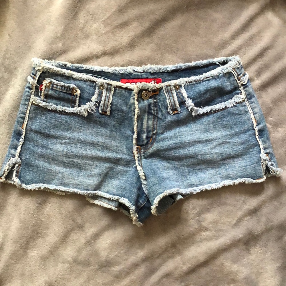 Distressed Denim Shorts